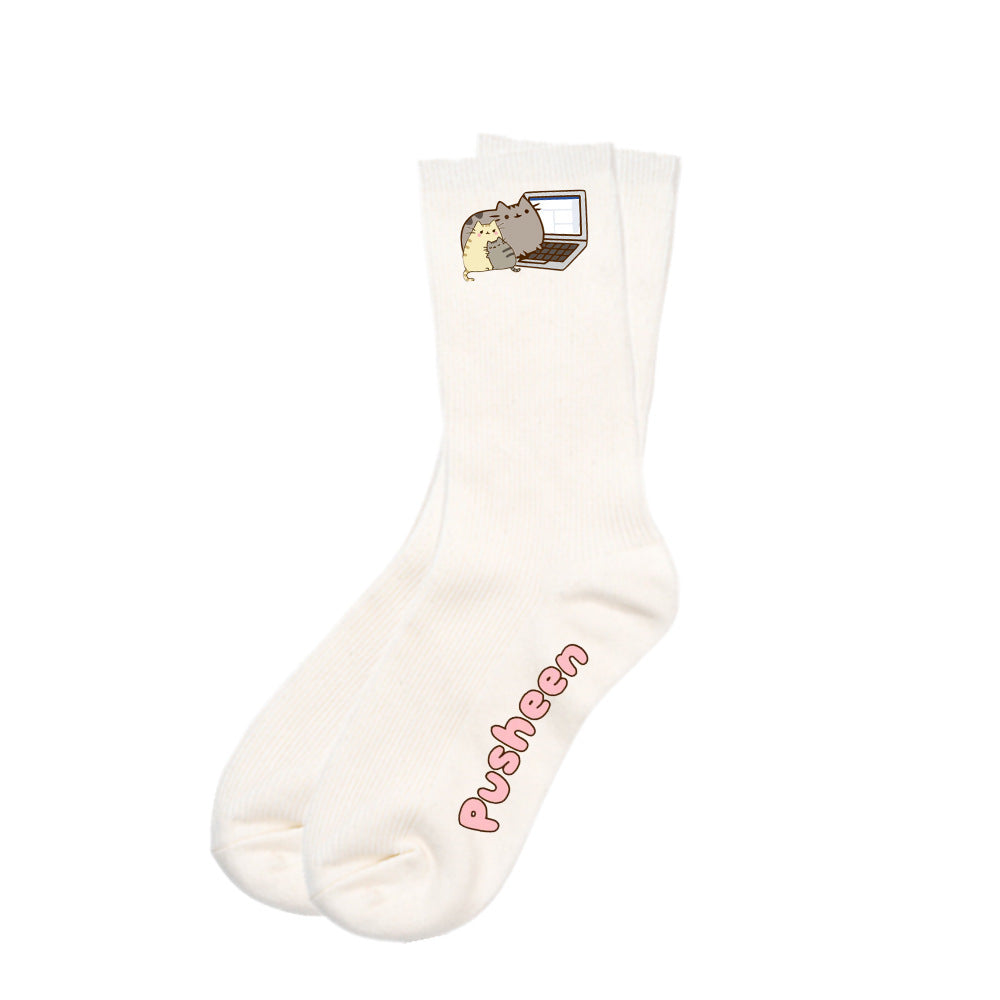Wholesale Black and White Anime Cat Socks